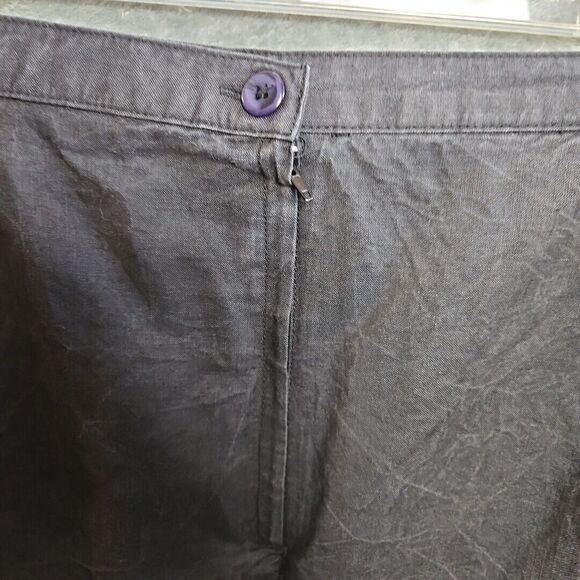 Maurada Pencil Skirt Women's Sz 16 black linen cotton vintage - Picture 7 of 11